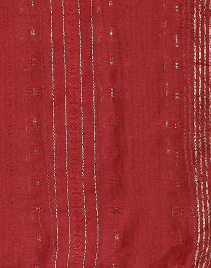 Maroon Cotton Plain Dupatta | Leemboodi