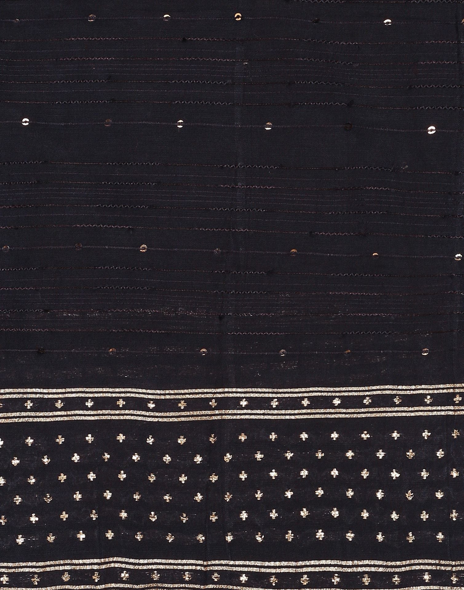 Blue Cotton Plain Dupatta | Leemboodi