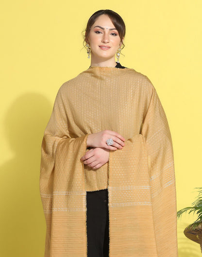 Cream Cotton Plain Dupatta | Leemboodi