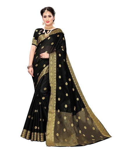 Black Banarasi Silk Saree