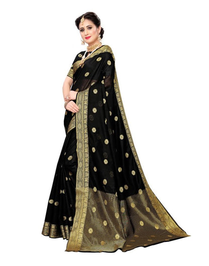 Black Banarasi Silk Saree