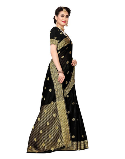 Black Banarasi Silk Saree