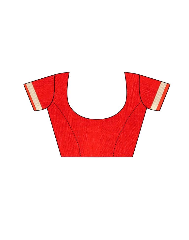Red Coloured Chiffon Printed Casual saree | Sudathi