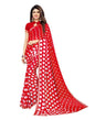 Red Coloured Leheriya Printed Chiffon Saree | Sudathi