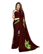Maroon Coloured Crepe Printed Casual saree | Sudathi