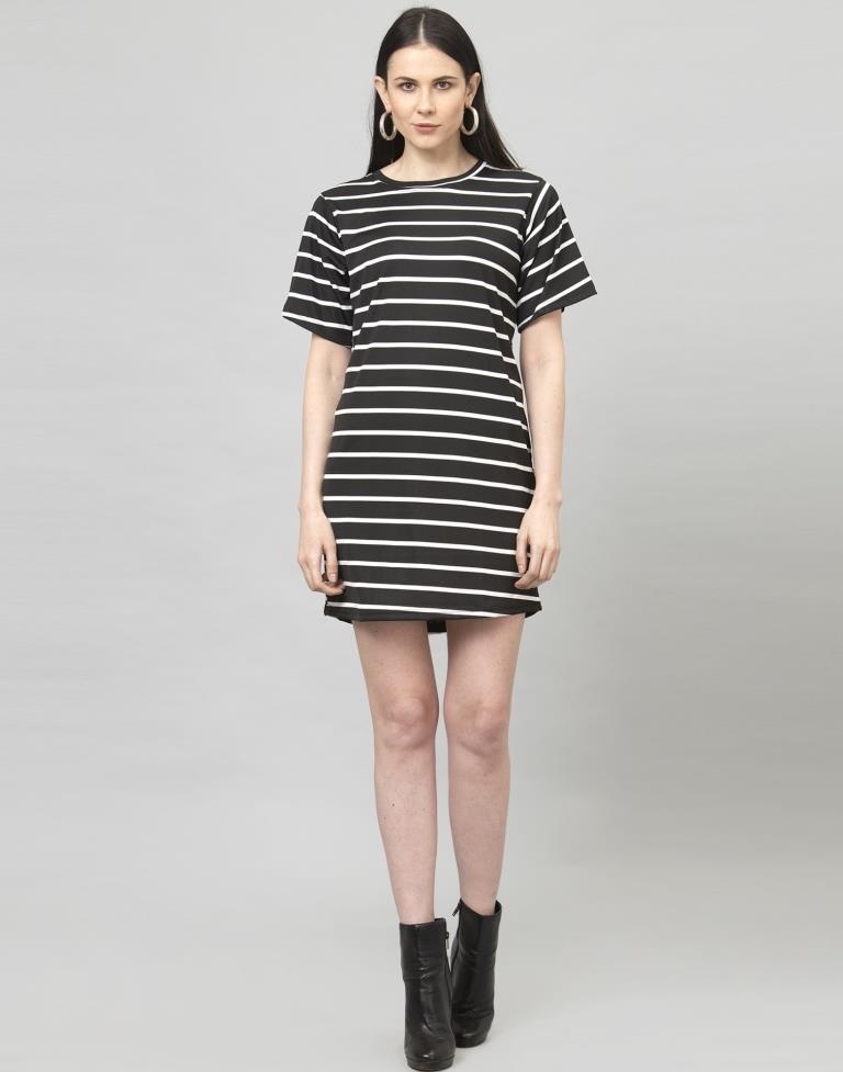 Classy Black Stripe Dress | Sudathi