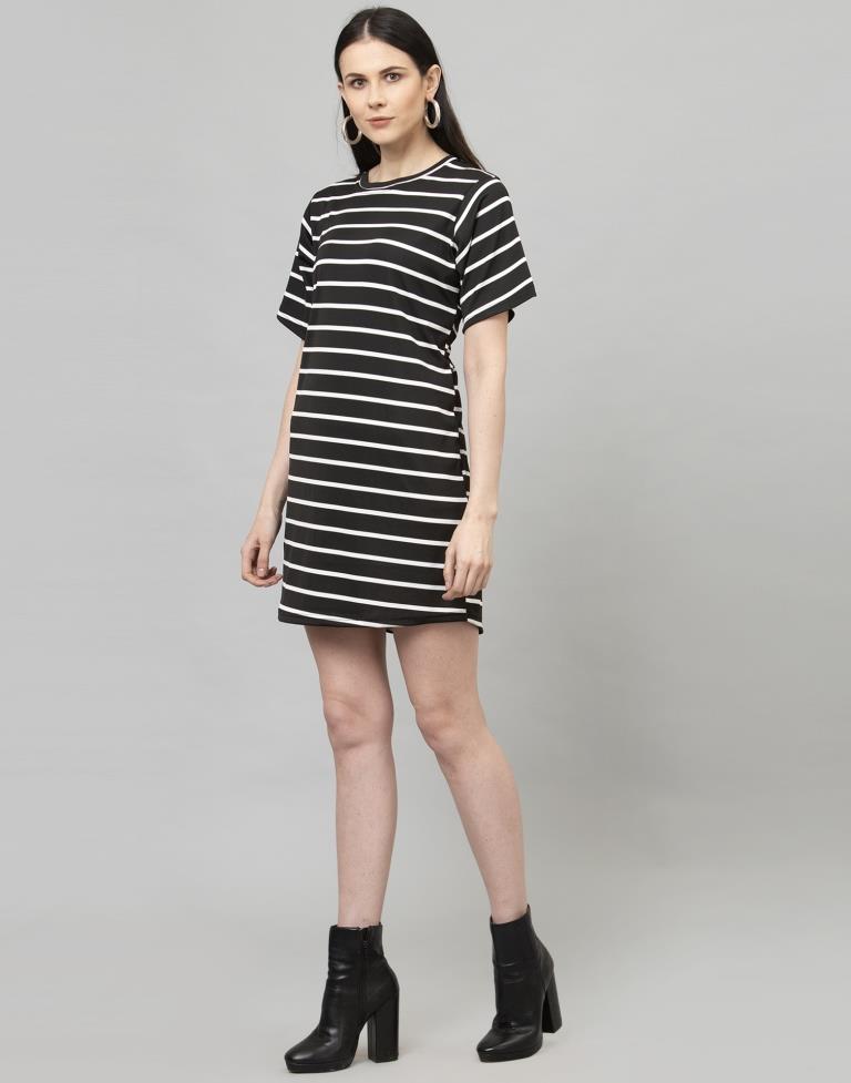 Classy Black Stripe Dress | Sudathi