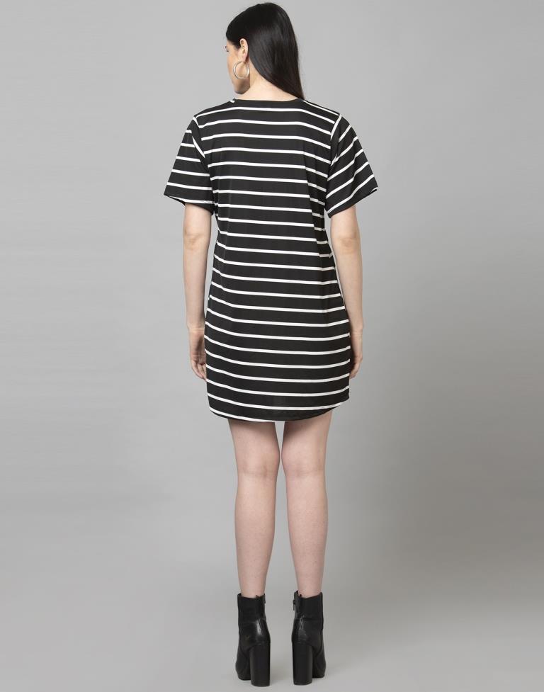 Classy Black Stripe Dress | Sudathi