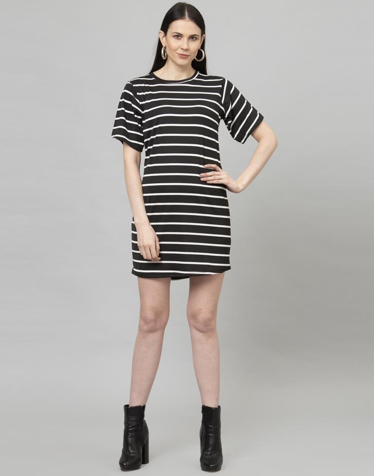 Classy Black Stripe Dress | Sudathi