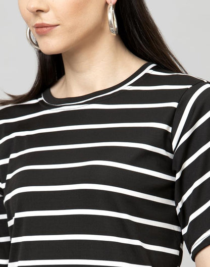 Classy Black Stripe Dress | Sudathi