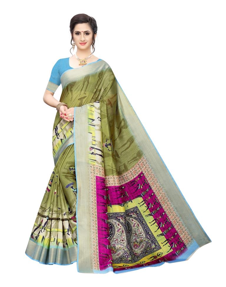 Green Chanderi Silk Saree | Sudathi