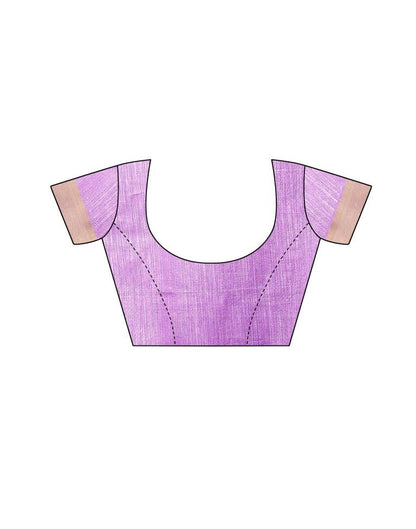 Purple Coloured Chanderi Silk Printed Casual saree | Leemboodi