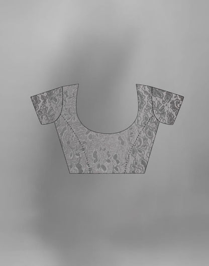 Grey Coloured Russell Net Partywear saree | Leemboodi