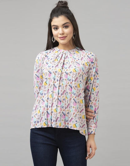 Amiable Multicoloured Digital Printed Summer Cool Tops | Leemboodi