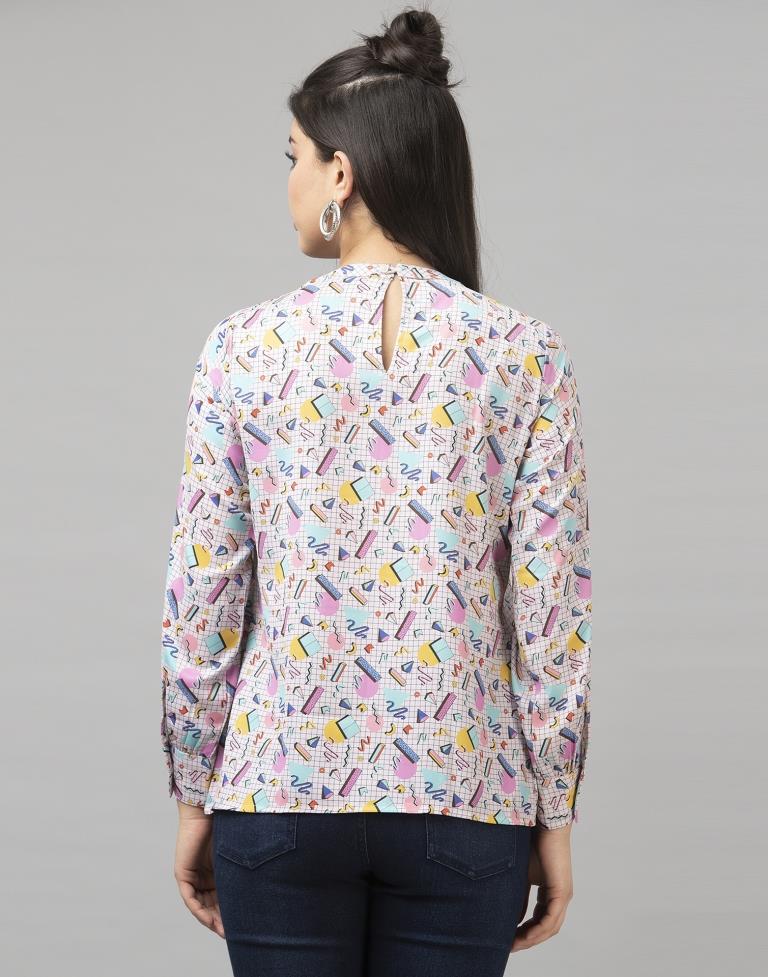 Amiable Multicoloured Digital Printed Summer Cool Tops | Leemboodi