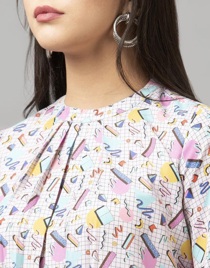 Amiable Multicoloured Digital Printed Summer Cool Tops | Leemboodi