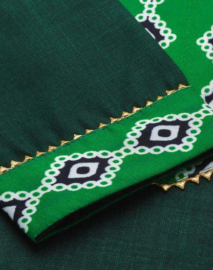 Bottle Green Kurti With Pant And Dupatta | Leemboodi