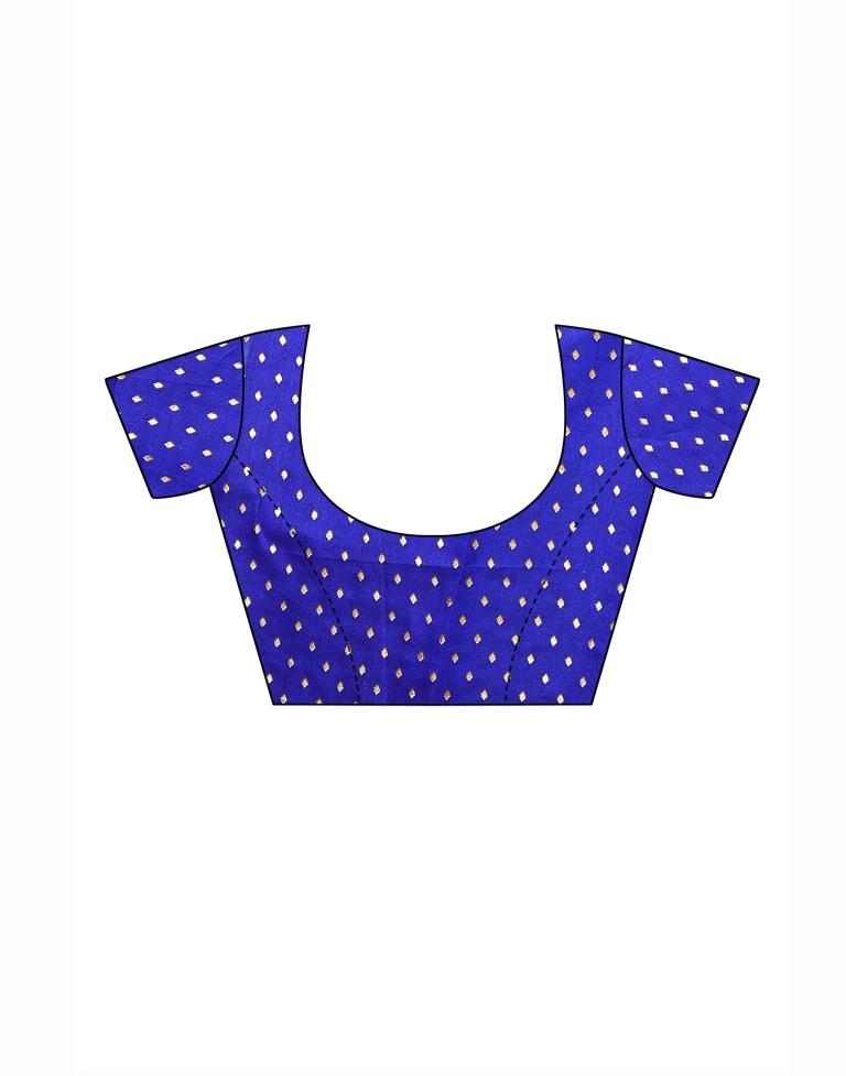 Royal Blue Coloured Silk Printed Casual saree | Leemboodi