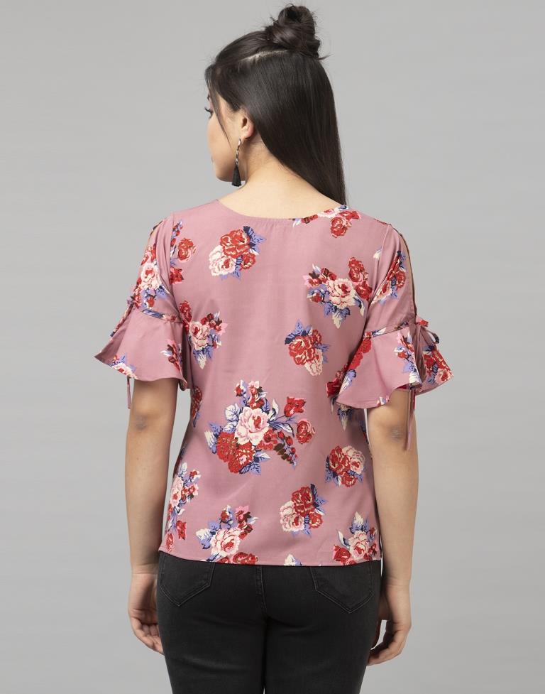 Dusty Pink Printed Top | Sudathi