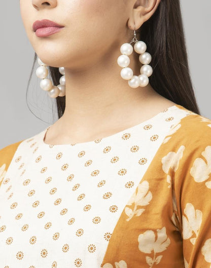 Mustard Yellow Printed Top | Leemboodi