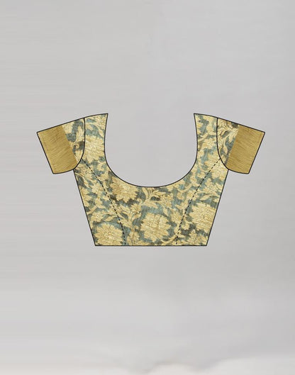 Turquoise Coloured Cotton Silk Woven Partywear saree | Leemboodi