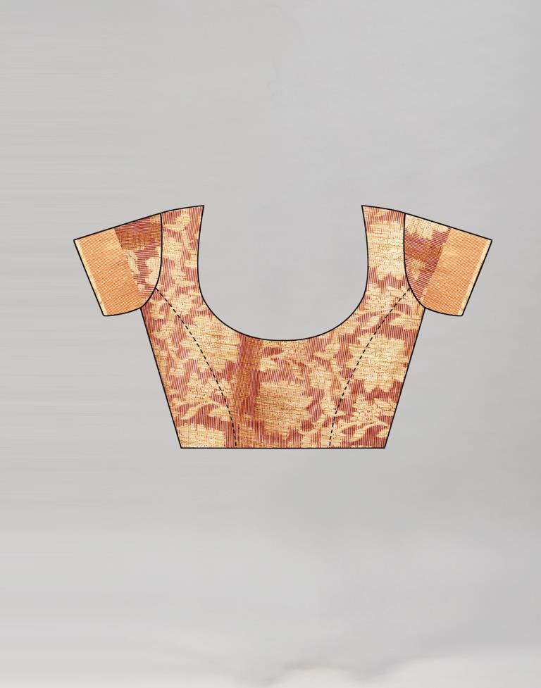 Red Coloured Cotton Silk Woven Partywear saree | Sudathi