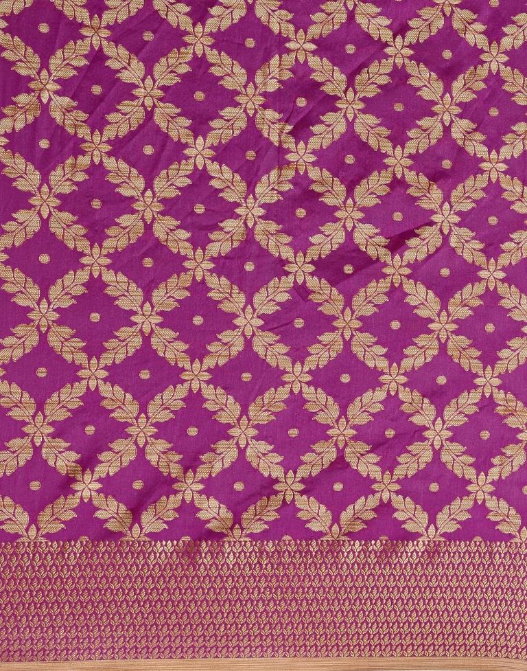 Purple Coloured Banarasi Cotton Silk Saree | Sudathi