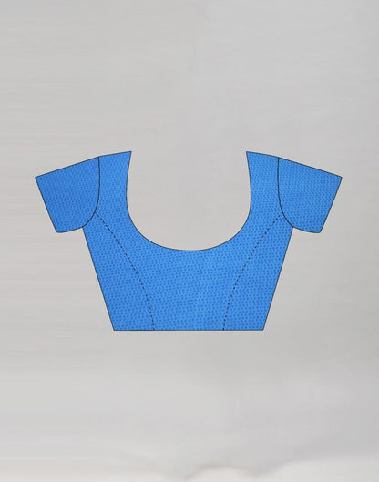 Turquoise Printed Georgette Saree