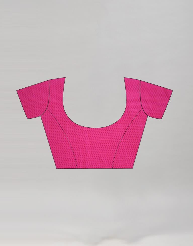 Orange Printed Georgette Saree