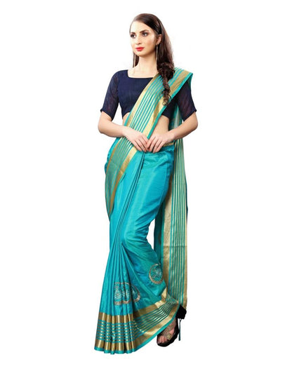 Blue Coloured Art Silk Emberoidered Partywear saree | Sudathi