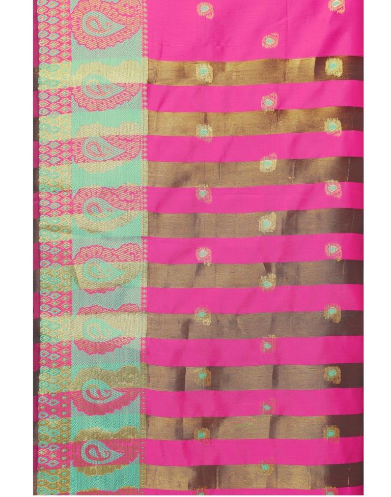 Pink Coloured Poly Silk Jacquard Partywear saree | Sudathi