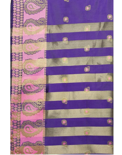 Purple Coloured Poly Silk Jacquard Partywear saree | Leemboodi