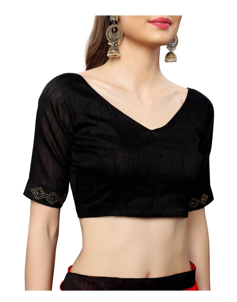 Red Coloured Art Silk Plain Lace Casual saree | Leemboodi