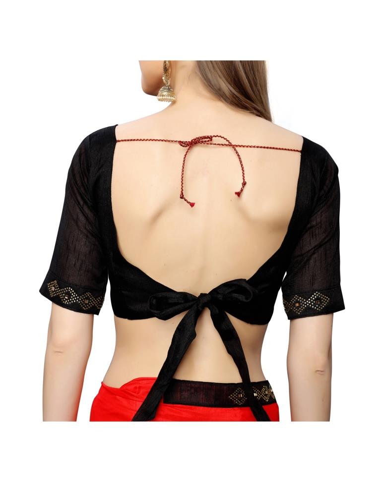 Red Coloured Art Silk Plain Lace Casual saree | Leemboodi