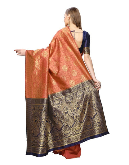 Magenta Coloured Poly Silk Banarasi Jacquard Casual saree | Sudathi