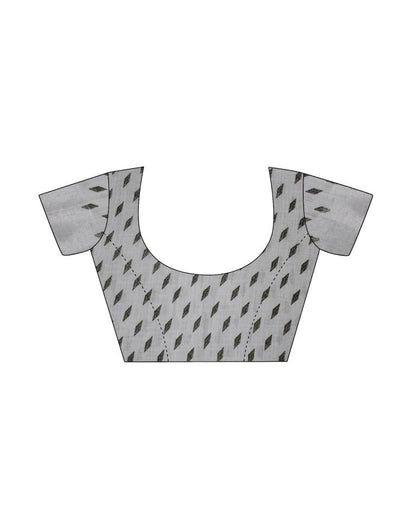 Grey Coloured Khadi Cotton Woven Casual saree | Sudathi