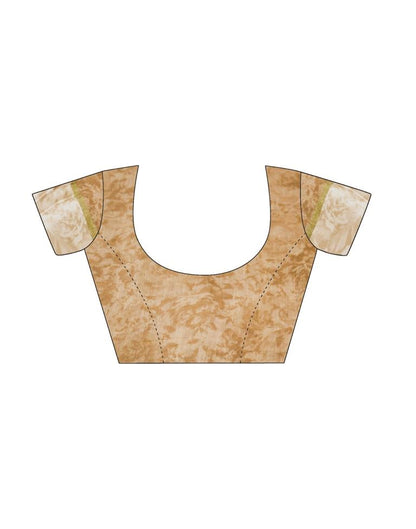 Peach Coloured Poly Cotton Printed Casual saree | Leemboodi
