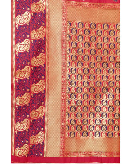 Red Coloured Poly Silk Jacquard Partywear saree | Leemboodi