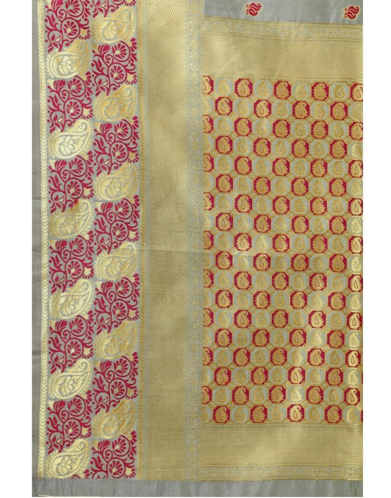 Beige Coloured Poly Silk Jacquard Partywear saree | Leemboodi