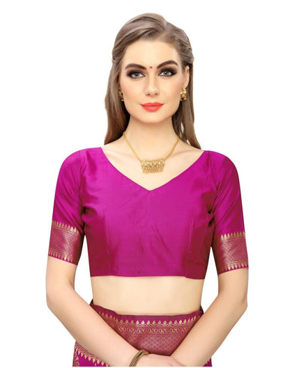 Pink Coloured Poly Silk Jacquard Partywear saree | Sudathi