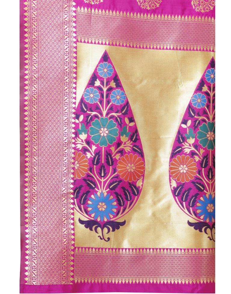 Pink Coloured Poly Silk Jacquard Partywear saree | Sudathi