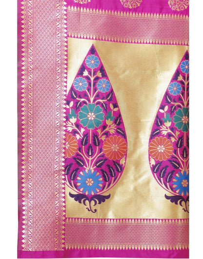 Pink Coloured Poly Silk Jacquard Partywear saree | Sudathi