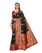 Black Coloured Poly Silk Jacquard Partywear saree | Leemboodi