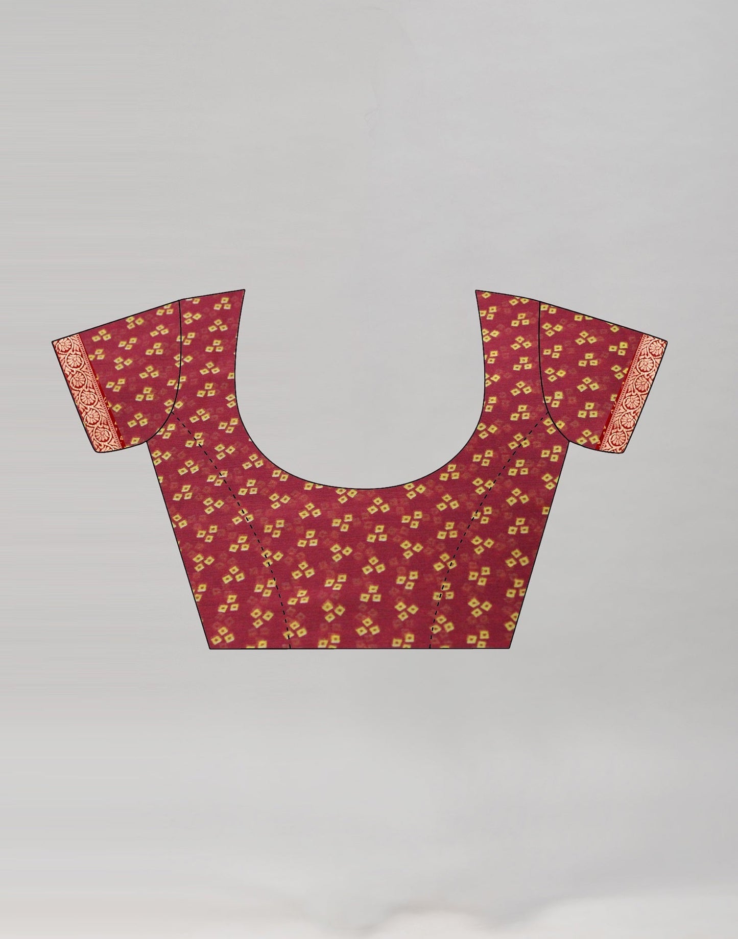 Red Bandhani Printed Saree | Sudathi