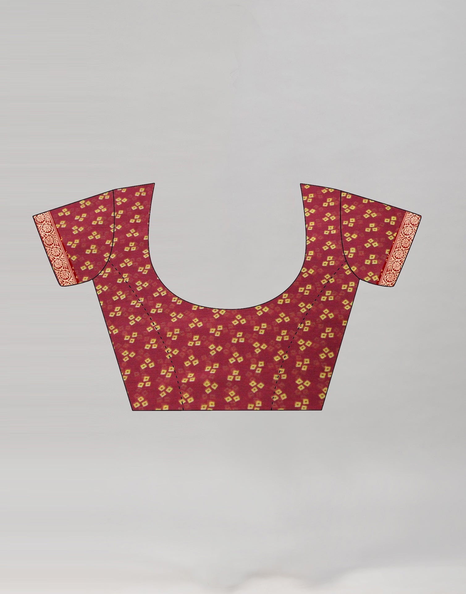 Red Bandhani Printed Saree | Sudathi