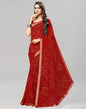Red Bandhani Printed Saree | Sudathi