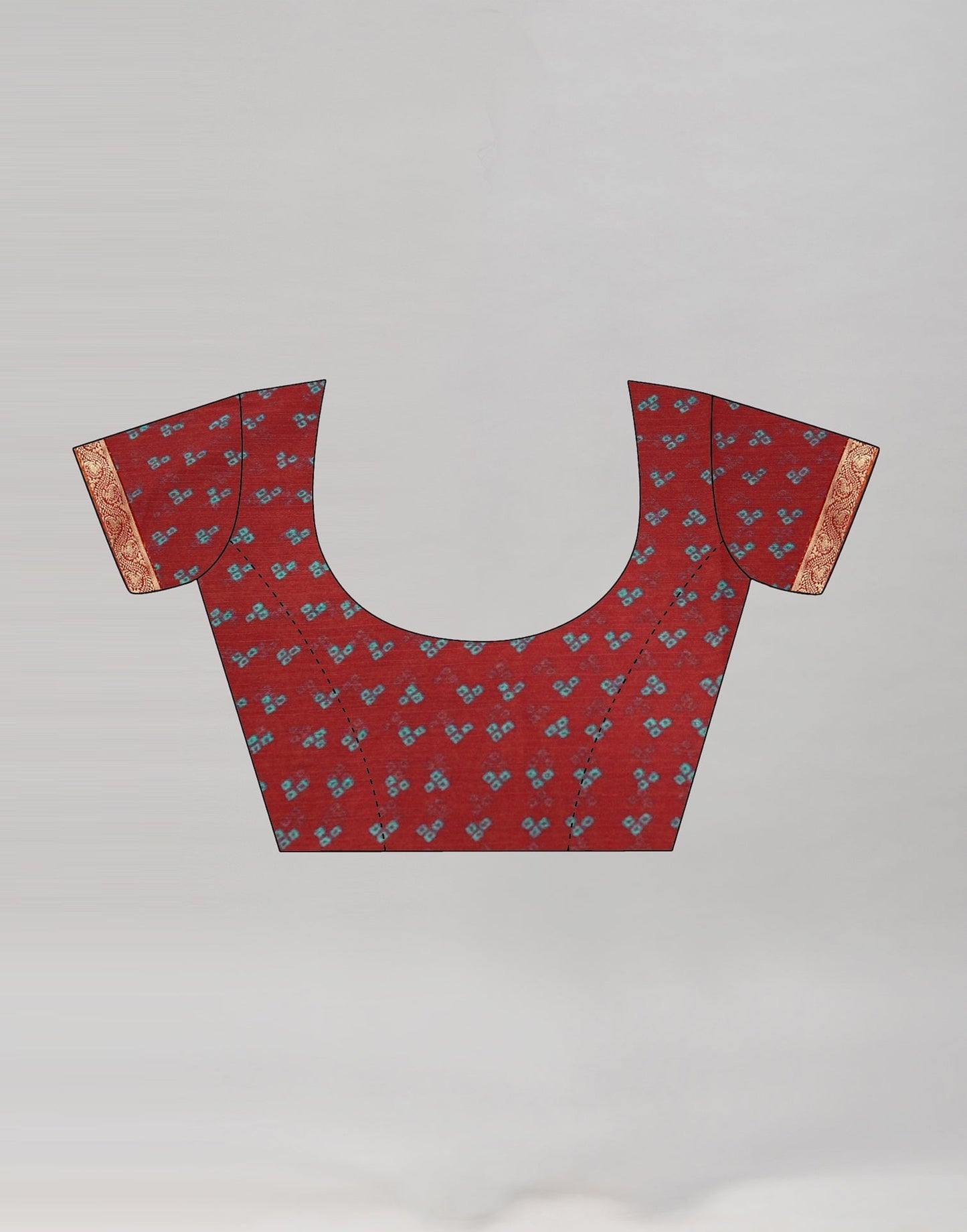 Red Bandhani Printed Saree | Leemboodi