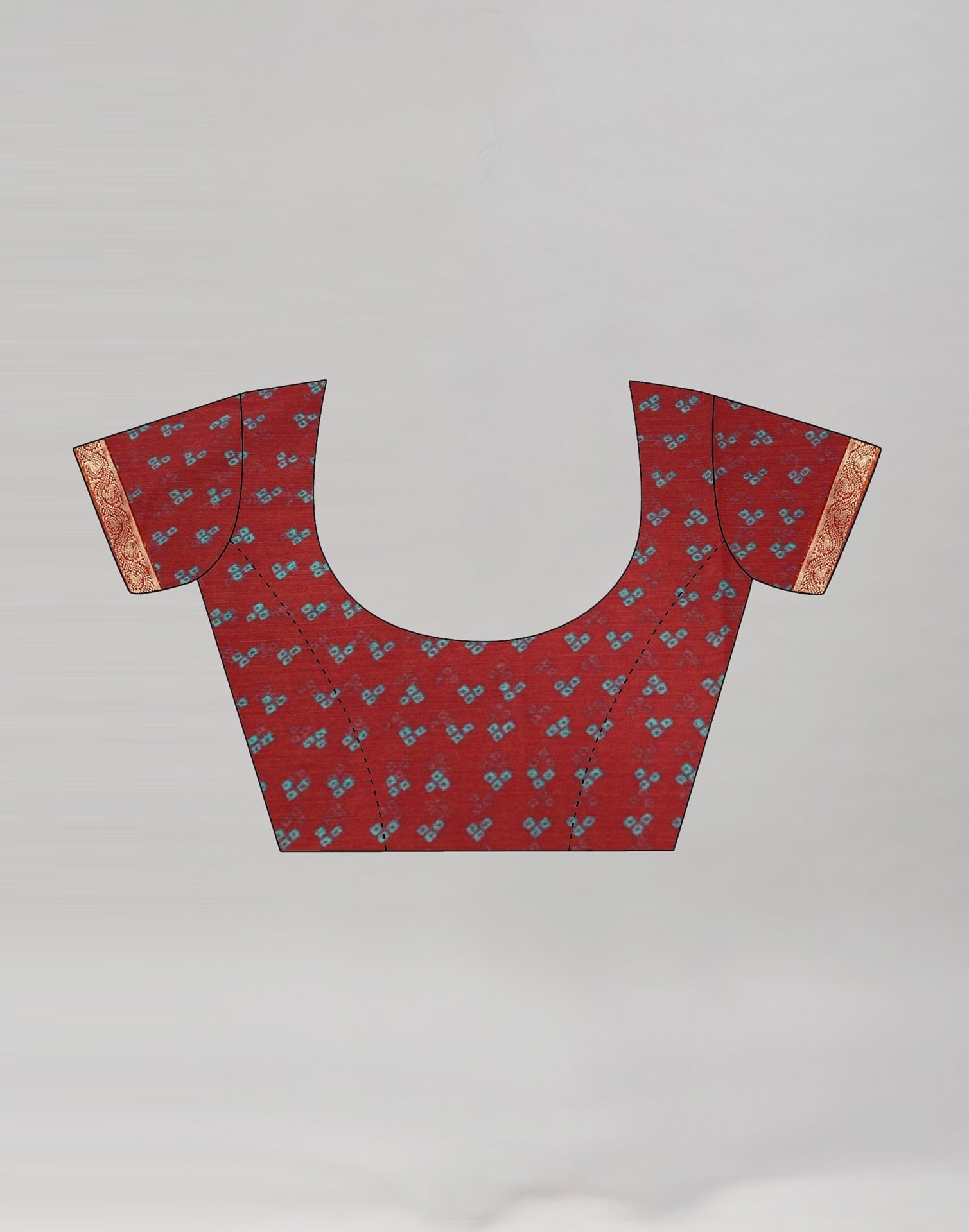 Red Bandhani Printed Saree | Leemboodi