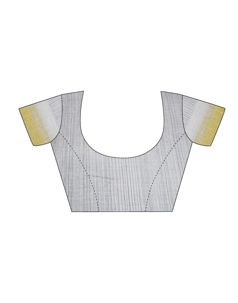 Grey Coloured Cotton Silk Printed Casual saree | Leemboodi