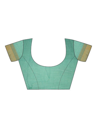 Green Coloured Cotton Silk Printed Casual saree | Leemboodi